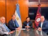 Jalil junto a Diego Santilli y los gobernadores Gustavo Sáenz y Osvaldo Jaldo